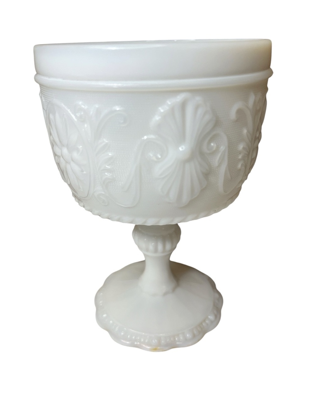 Indiana Glass White Milk Glass Pedestal Compote